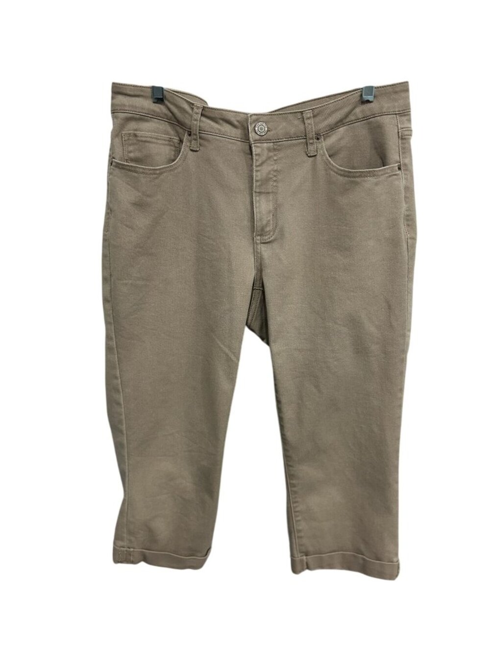 Time And Tru 16 Brownstone Mid-Rise Capri Pants Earth Tones Neutral Aesthetic